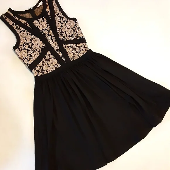 slim fit dress slacks Cute A-Line Off the Shoulder Gold Lace Black Short Homecoming Dresses  AB24081206 – Anniebride main image 0